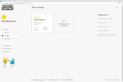 Aktuelle Verträge im Kundenportal Aktuelle Verträge im Kundenportal