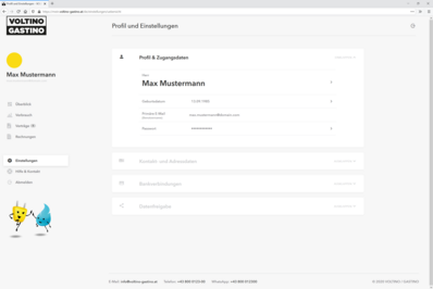 Persönliche Einstellungen im Kundenportal Persönliche Einstellungen im Kundenportal