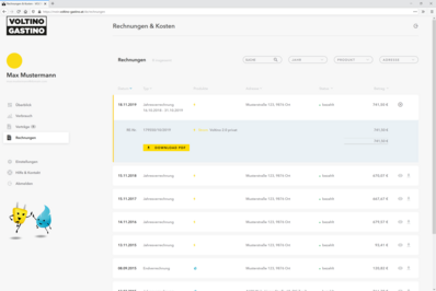 Aktuelle Rechnungen im Kundenportal Aktuelle Rechnungen im Kundenportal